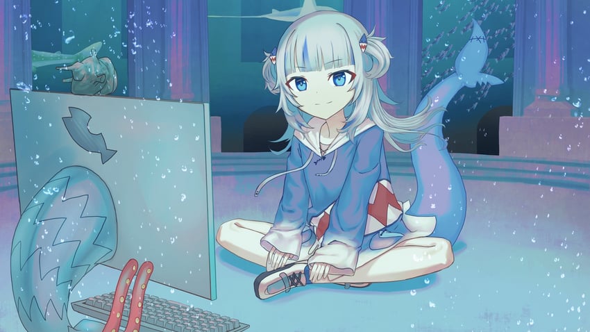 gawr gura (hololive and 1 more) drawn by a-jacks_h