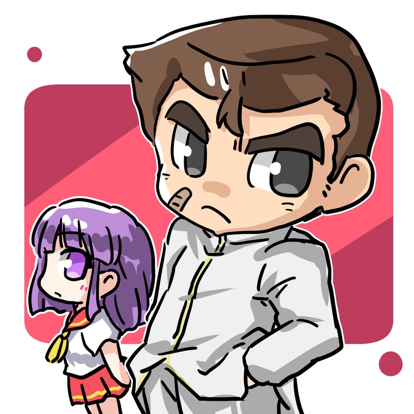 kunio-kun and hasebe kazumi (kunio-kun series) drawn by akudama_geku