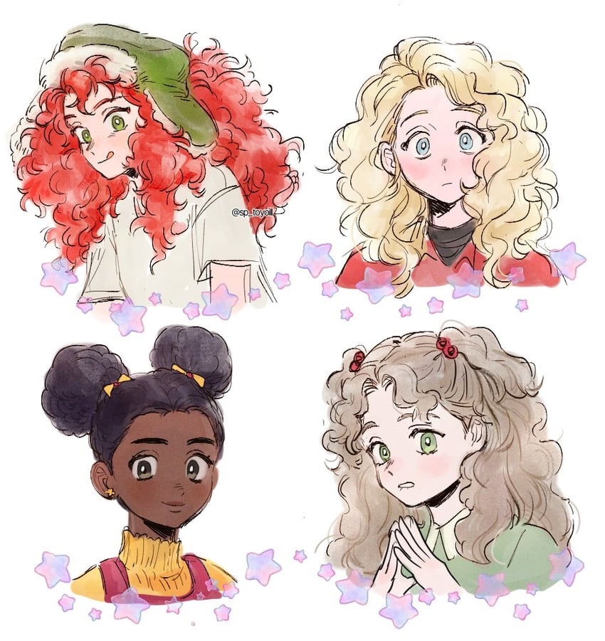 kyle broflovski, bebe stevens, nichole daniels, and rebecca cotswolds (south park) drawn by sp_toyoill