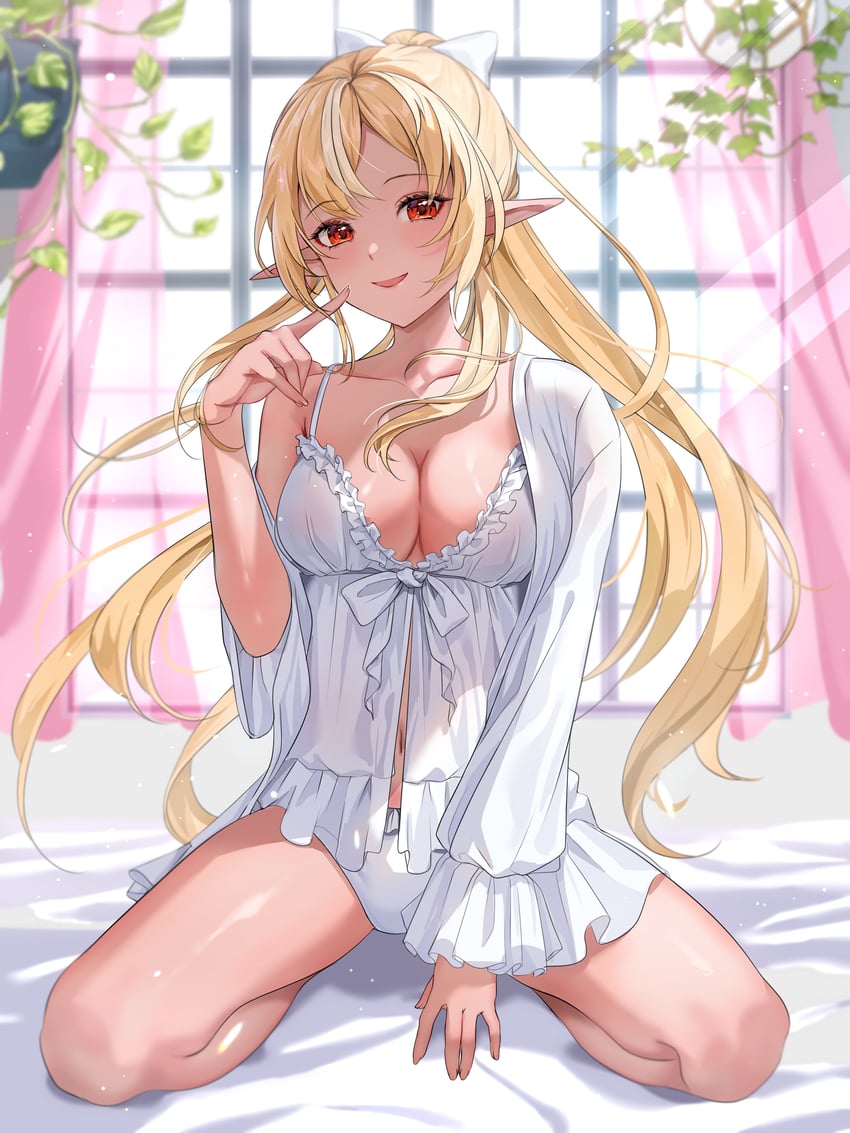 shiranui flare (hololive) drawn by monokawa_(iurl1z)