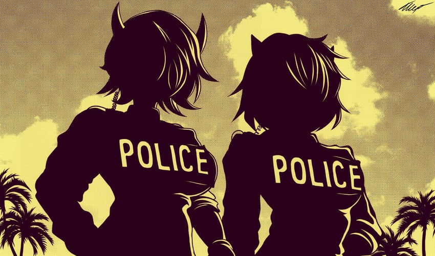 malina and zdrada (helltaker) drawn by kazbek_sheriev