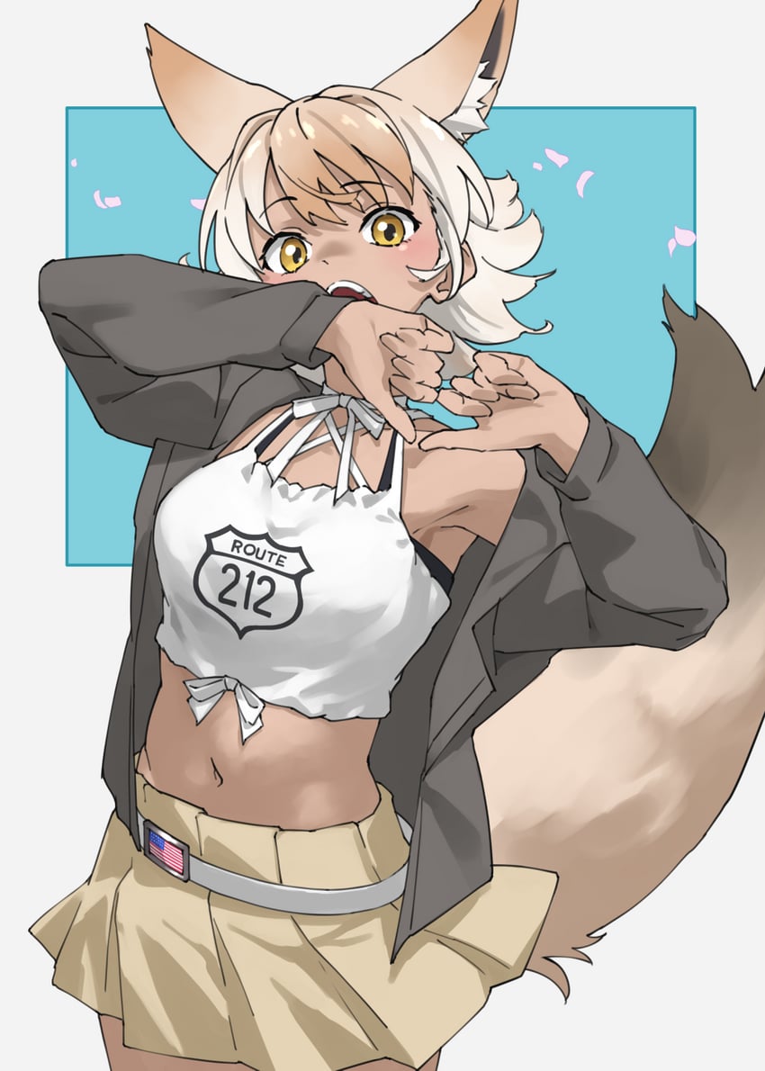 coyote (kemono friends and 1 more) drawn by tanabe_(fueisei)