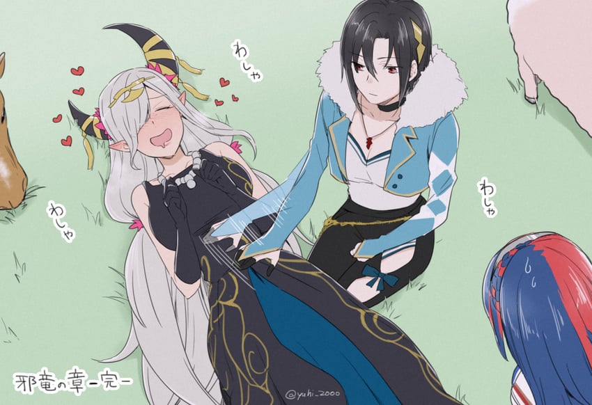 female alear, nel, and zelestia (fire emblem and 1 more) drawn by yuuhi_(arcadia)