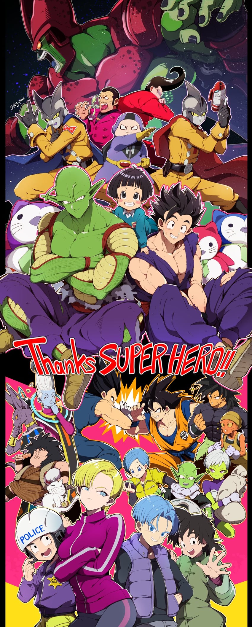 son goku, vegeta, android 18, bulma, son gohan, and 19 more (dragon ball and 2 more) drawn by bb_m0024