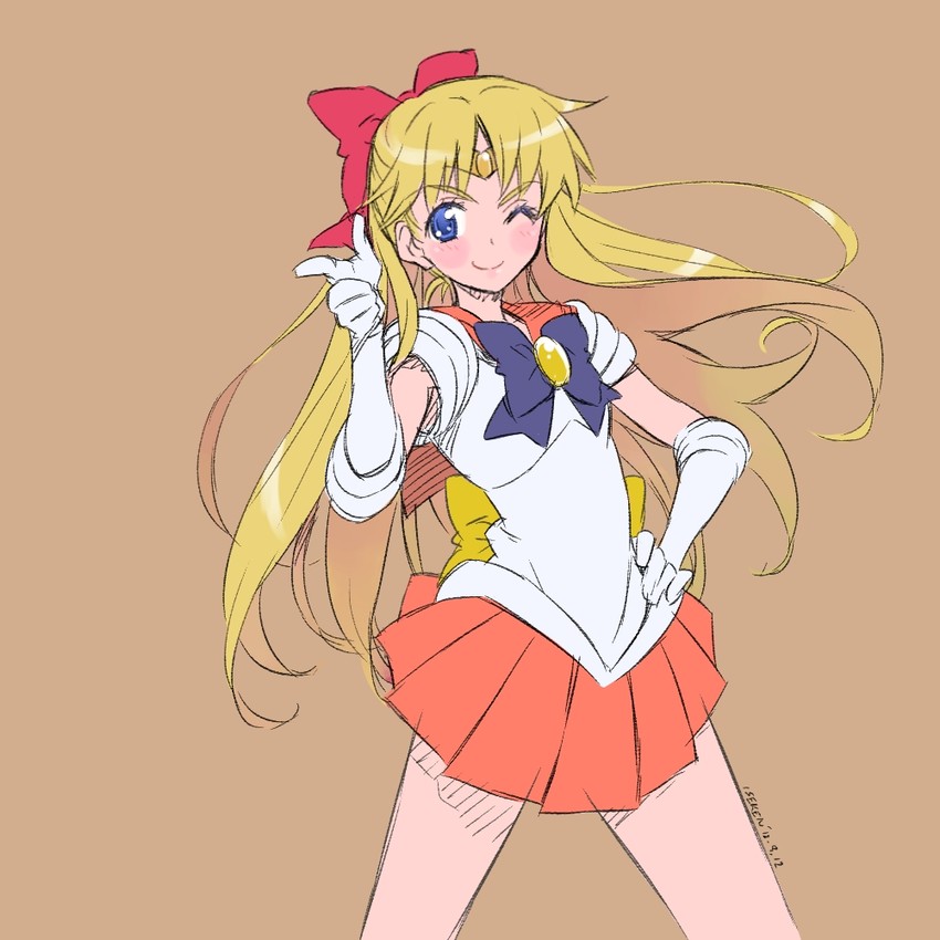 aino minako and sailor venus (bishoujo senshi sailor moon) drawn by isedaichi_ken