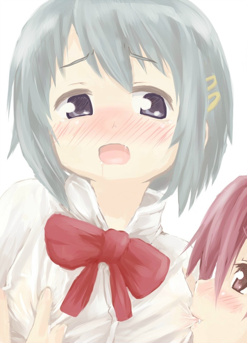 miki sayaka and sakura kyoko (mahou shoujo madoka magica) drawn by hangaku
