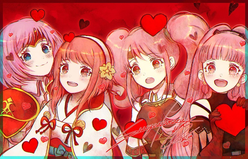 hilda valentine goneril, sakura, mae, and marcia (fire emblem and 4 more) drawn by akamaru_saasha