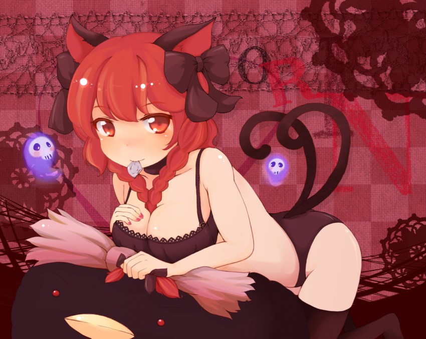 kaenbyou rin and reiuji utsuho (touhou) drawn by shiro_tsugumi