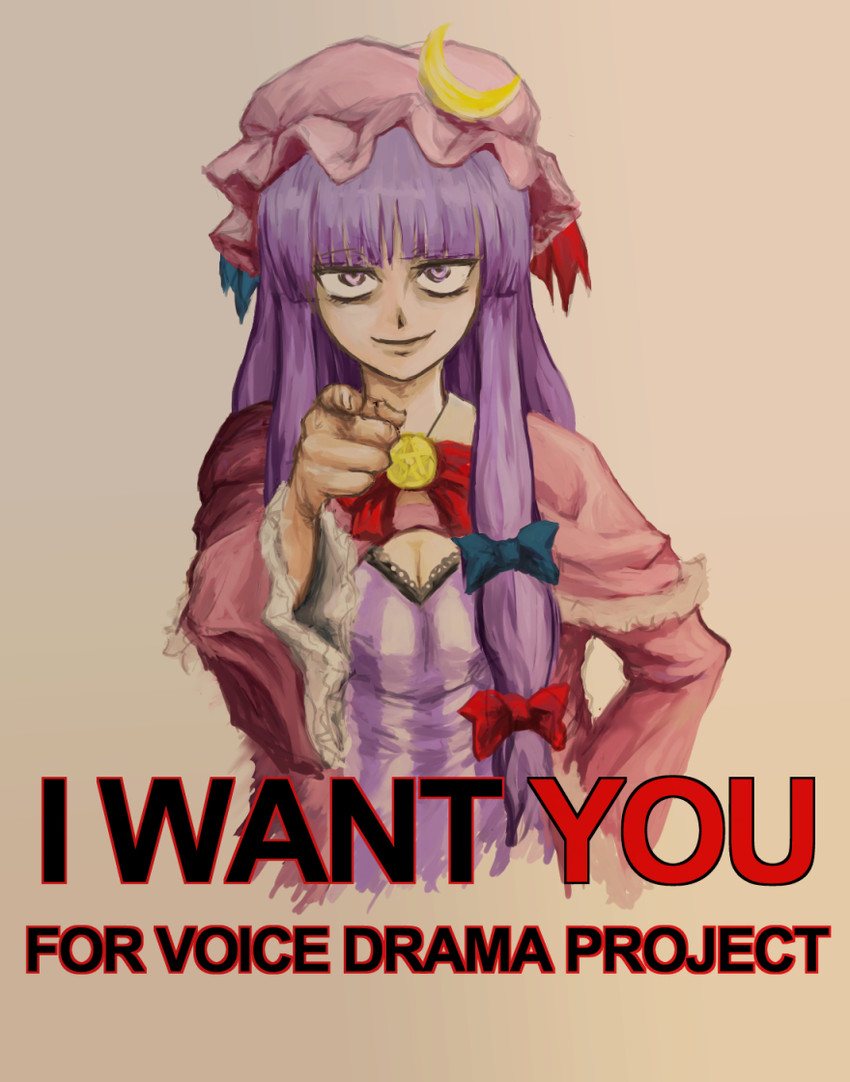 patchouli knowledge, taisa, and uncle sam (touhou and 2 more) drawn by mighty_suteroh