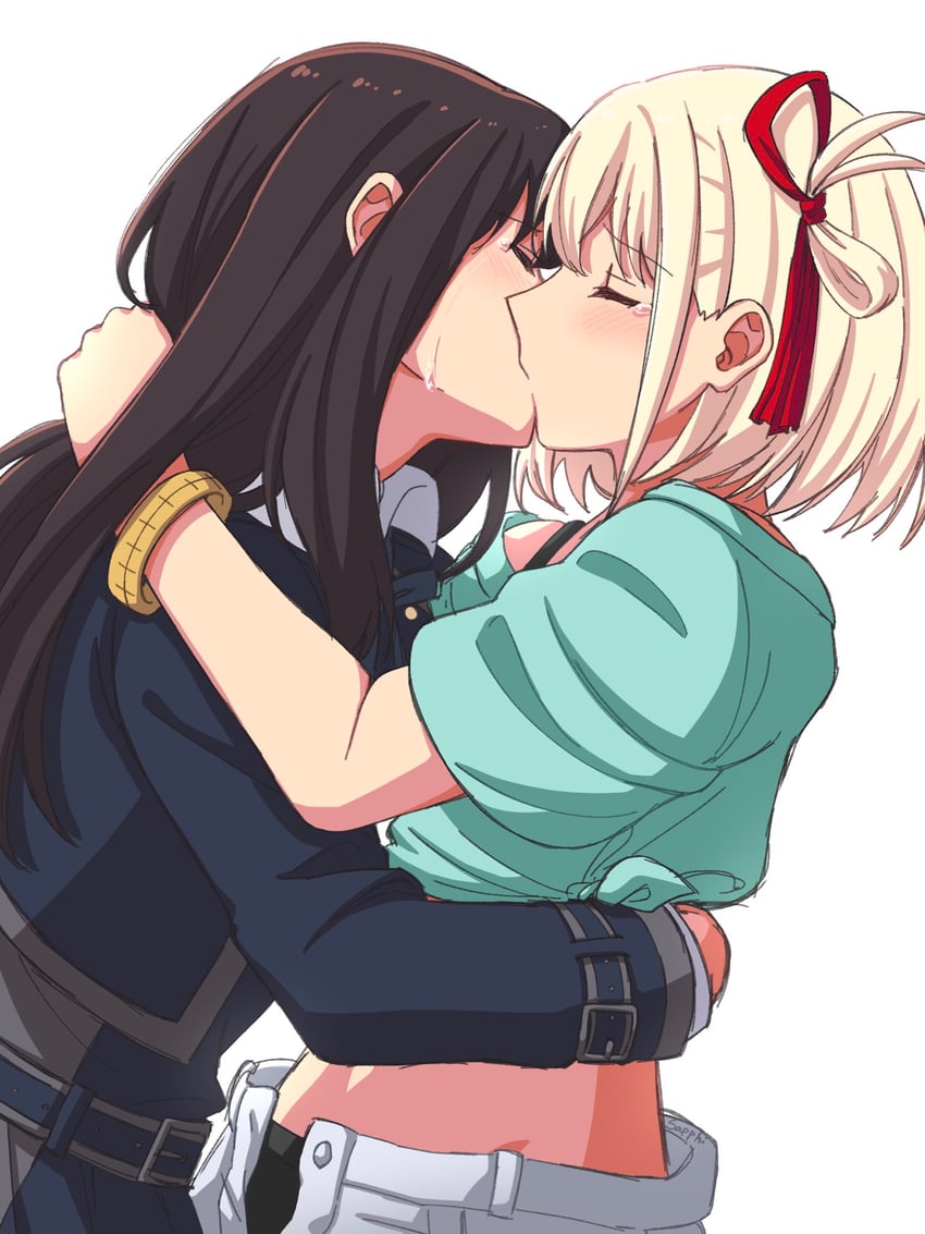 nishikigi chisato and inoue takina (lycoris recoil) drawn by sapphi_(sky_dreamsky)