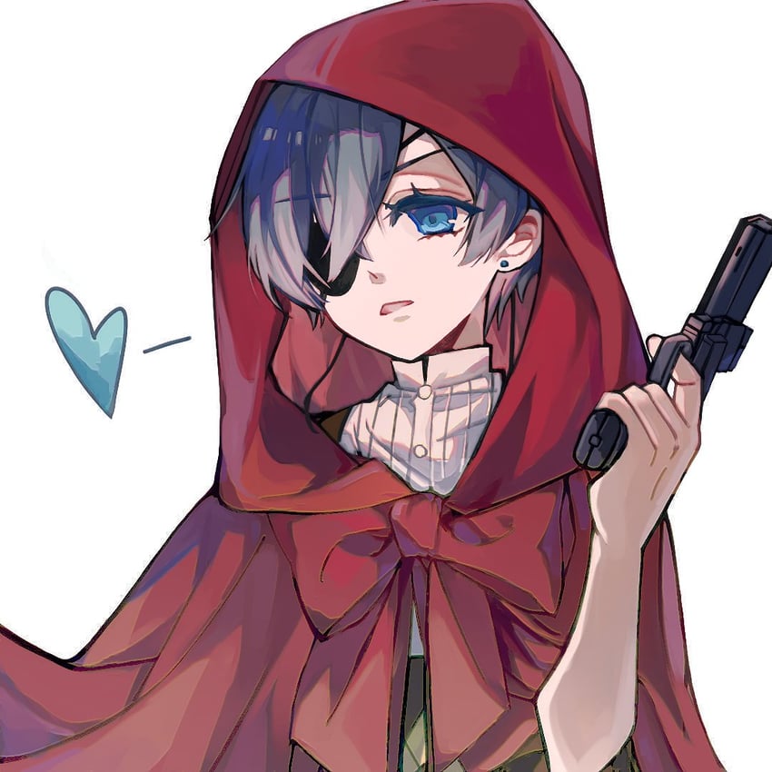 ciel phantomhive (little red riding hood and 1 more) drawn by dlynn1105, leslielll3, and ttta669911