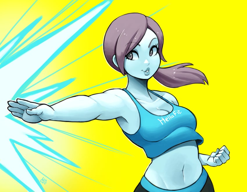 wii fit trainer (super smash bros. and 1 more) drawn by ravenousruss