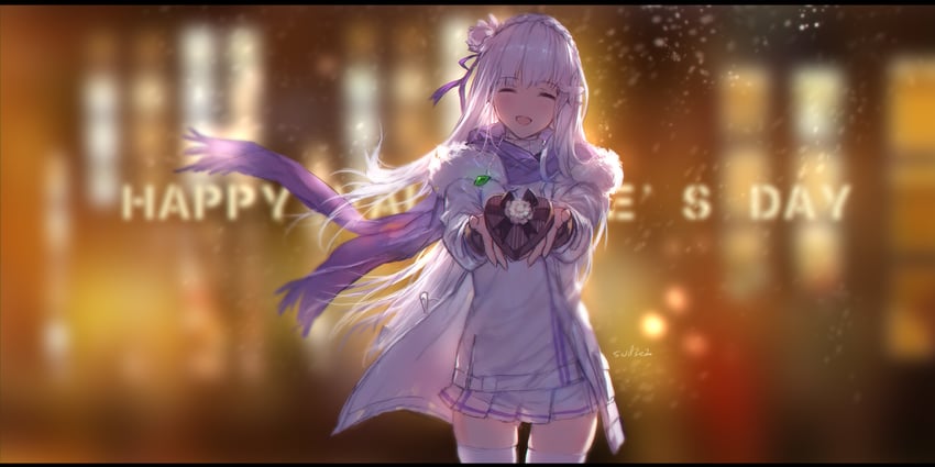 emilia (re:zero kara hajimeru isekai seikatsu) drawn by swd3e2
