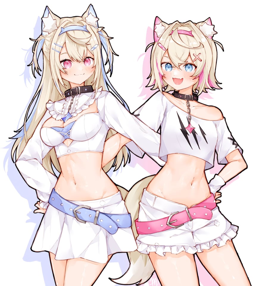 fuwawa abyssgard and mococo abyssgard (hololive and 1 more) drawn by ma_draws