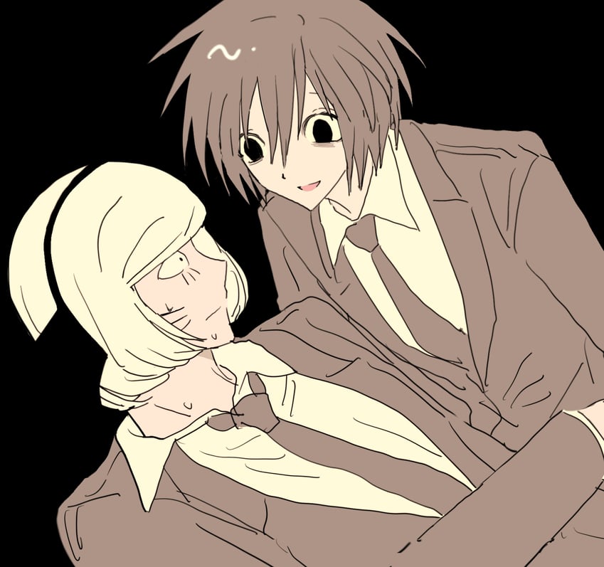 nyon and tsukada satoru (randal's friends) drawn by x50n9