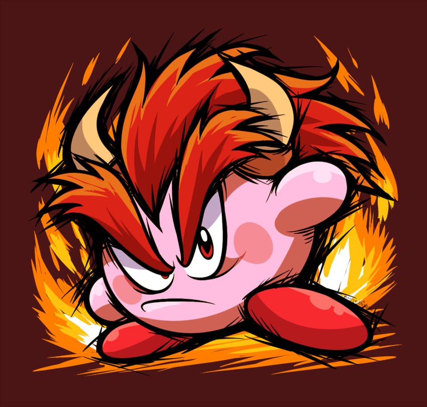 kirby and bowser (mario and 2 more) drawn by mast3r-rainb0w