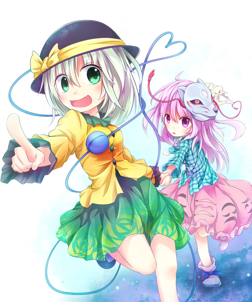 komeiji koishi and hata no kokoro (touhou) drawn by cloneko_(zelmeledf2)