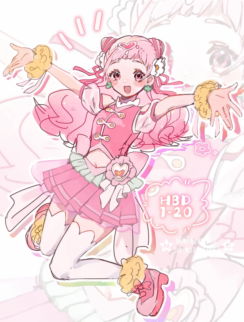 nono hana and cure yell (precure and 1 more) drawn by futaba_sasa