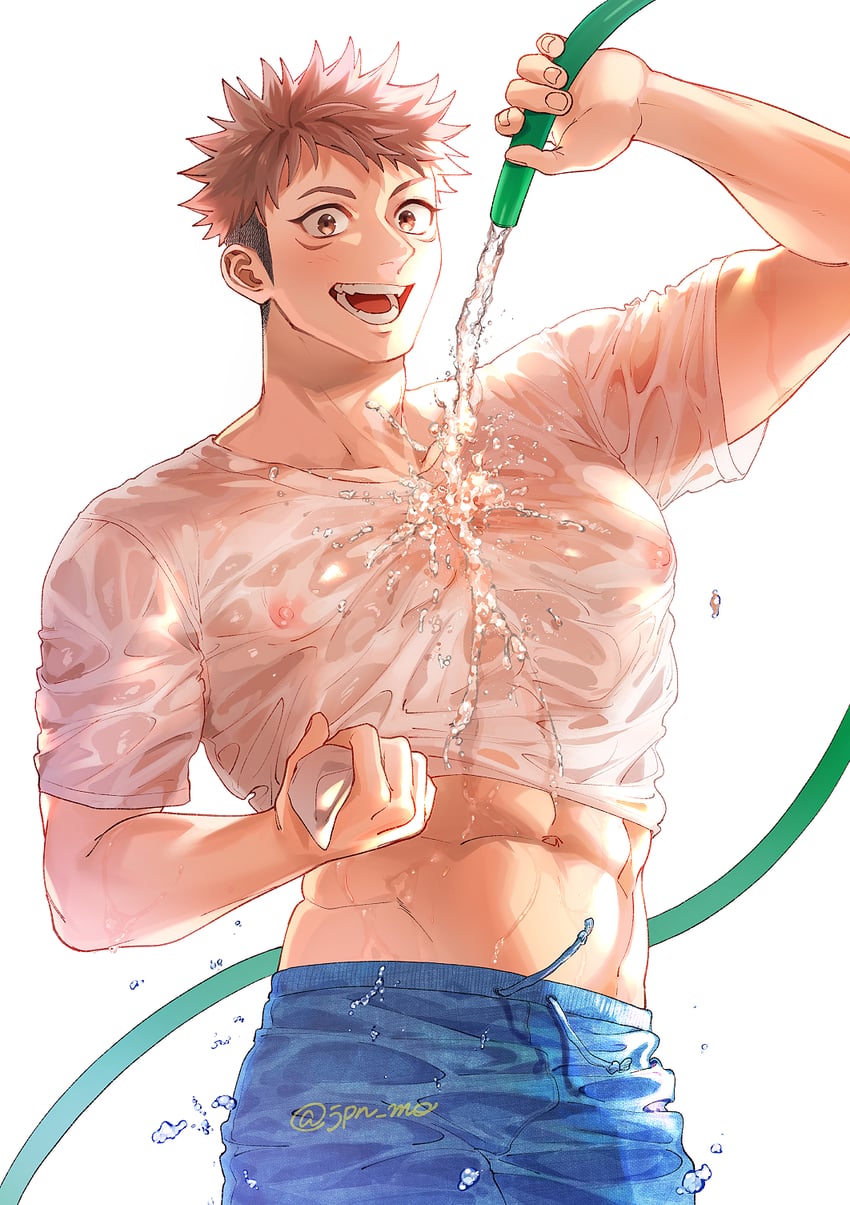itadori yuuji (jujutsu kaisen) drawn by ccccc_(jpn_m0)