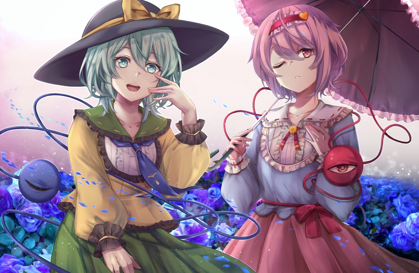 komeiji koishi and komeiji satori (touhou) drawn by torottye