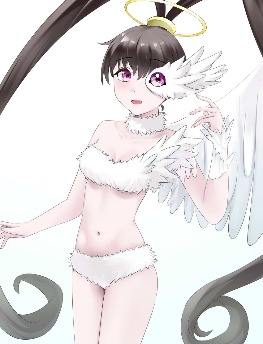 amano nene and luminamon (digimon and 1 more) drawn by mianbaoren