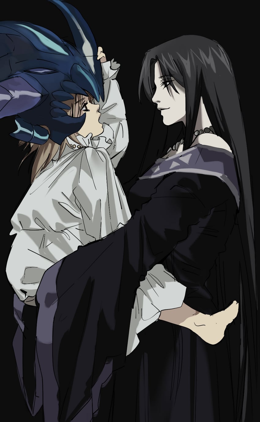 pandora and wyvern rhadamanthys (saint seiya and 1 more) drawn by cj-k