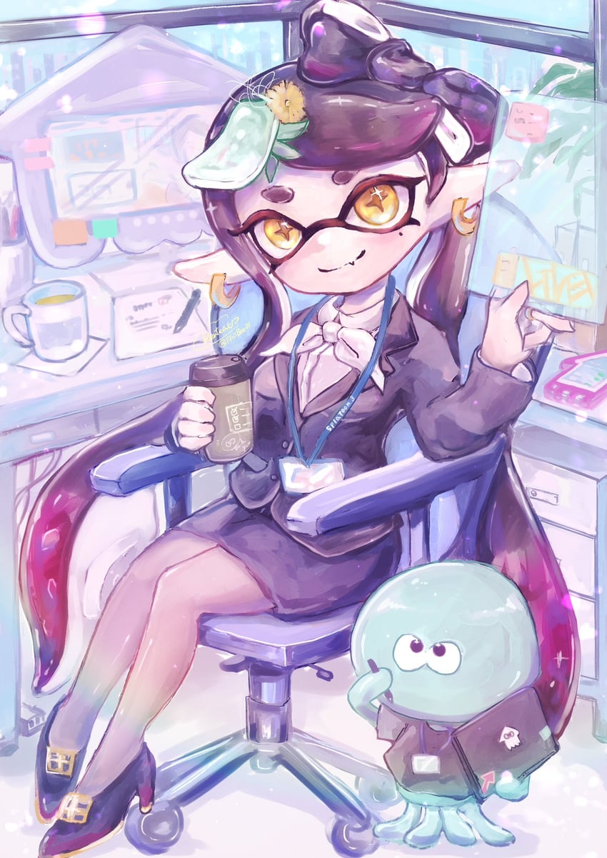 jellyfish and callie (splatoon and 1 more) drawn by ho2yrentea