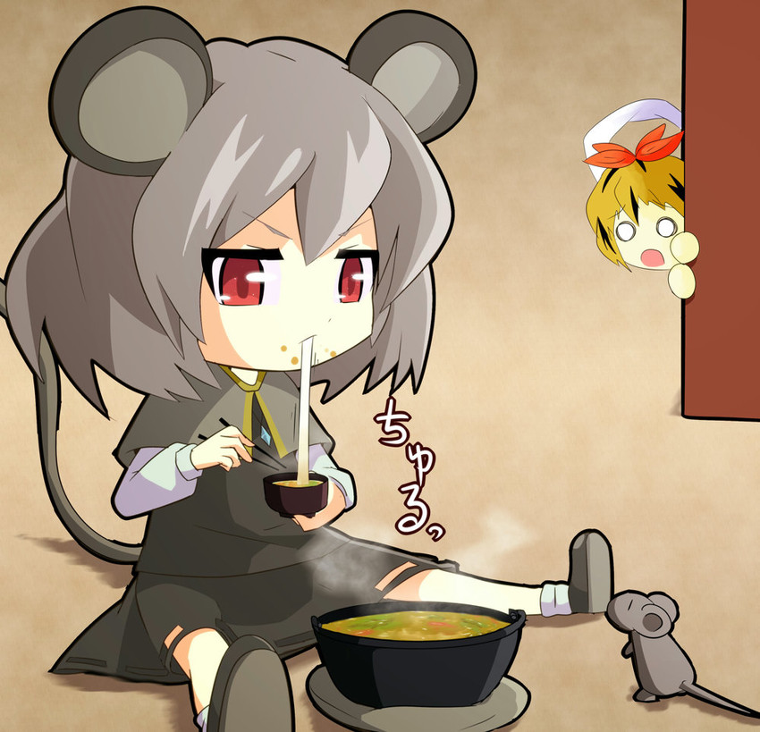 nazrin and toramaru shou (touhou) drawn by kuromochi_(qkbhf073)