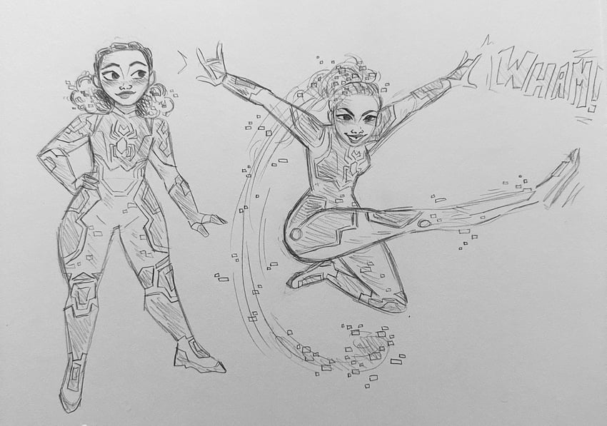 spider-byte and margo kess (marvel and 3 more) drawn by xeebss