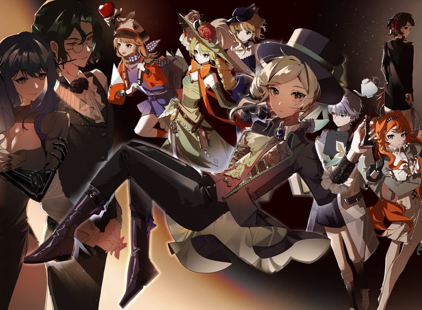 vertin, sonetto, regulus, schneider, apple, and 5 more (reverse:1999) drawn by miaa_owo