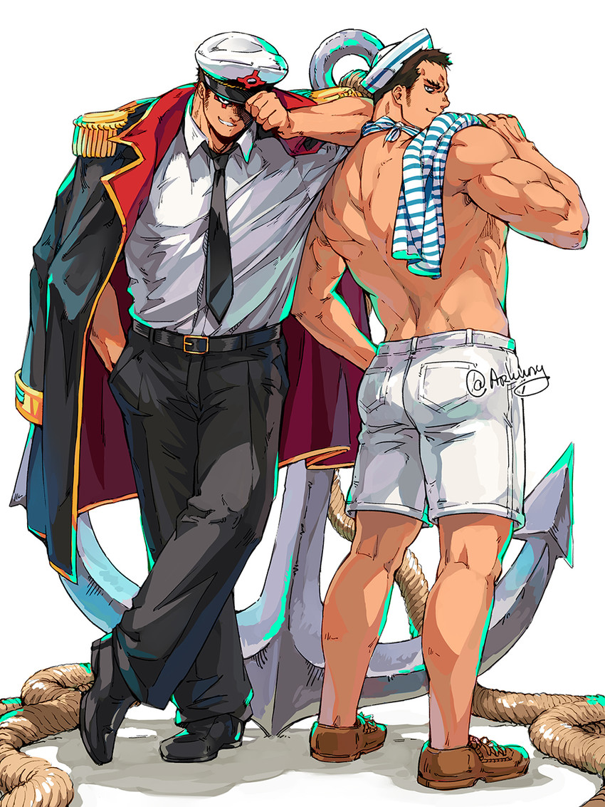 aikawa and kai (dorohedoro) drawn by arkuny