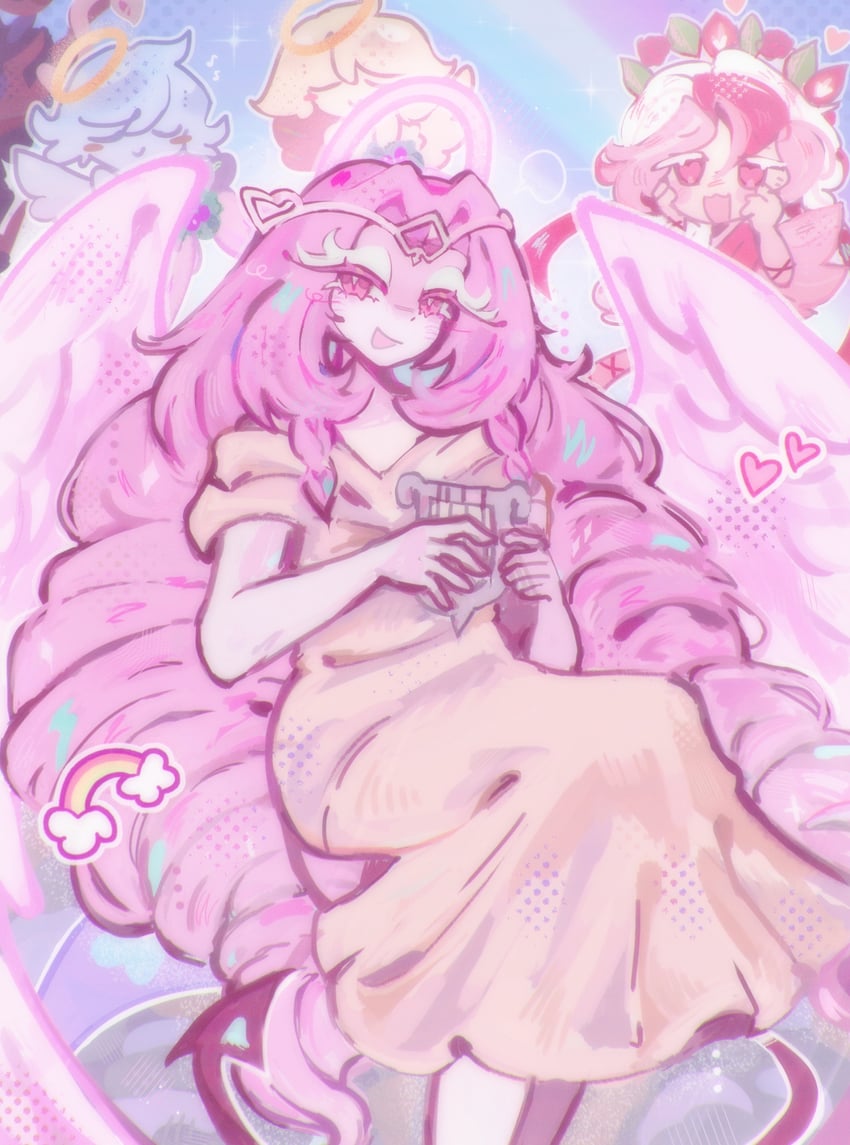 eternal sugar cookie and pavlova cookie (cookie run and 1 more) drawn by iglworzeee