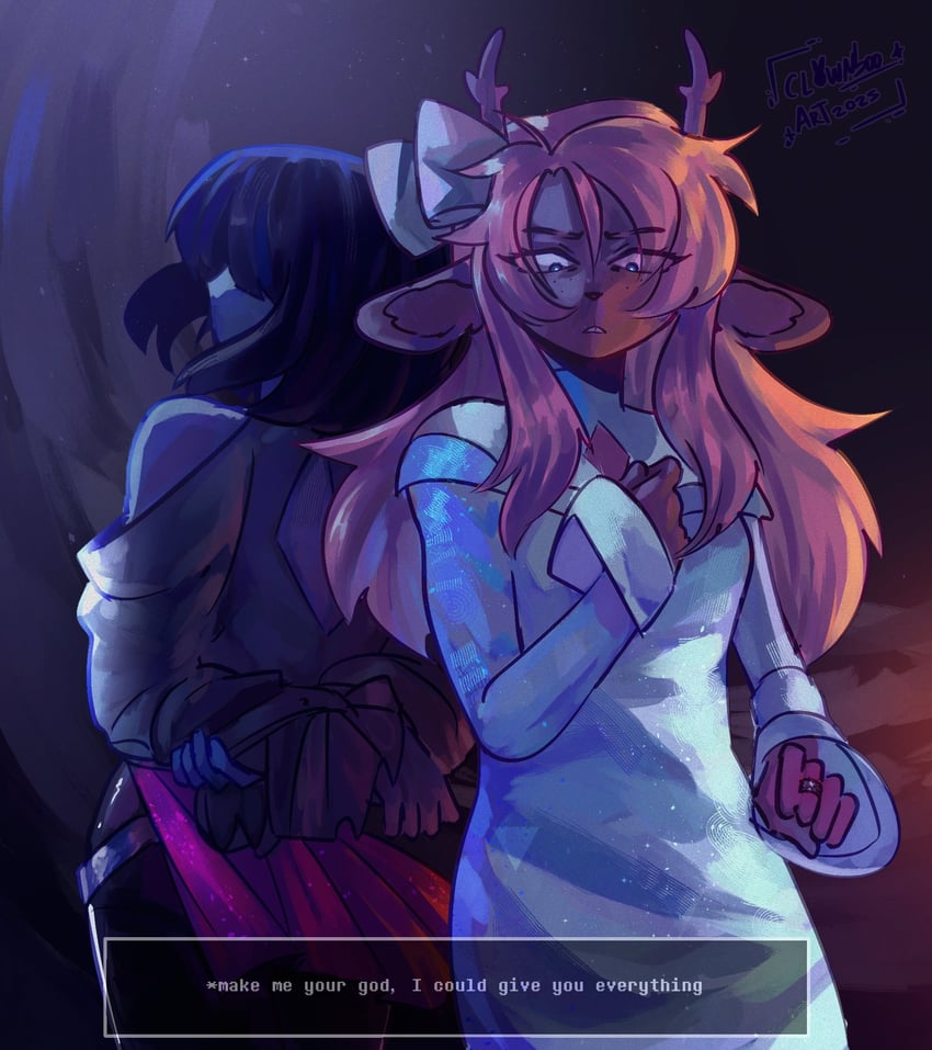 kris and noelle holiday (alien stage and 1 more) drawn by clownboo