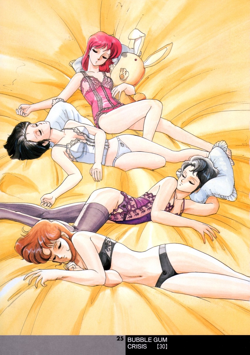 priscilla asagiri, nene romanova, sylia stingray, and linna yamazaki (bubblegum crisis) drawn by sonoda_ken'ichi