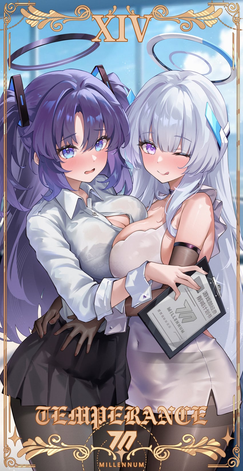 yuuka and noa (blue archive) drawn by yangyu_tudou_vv