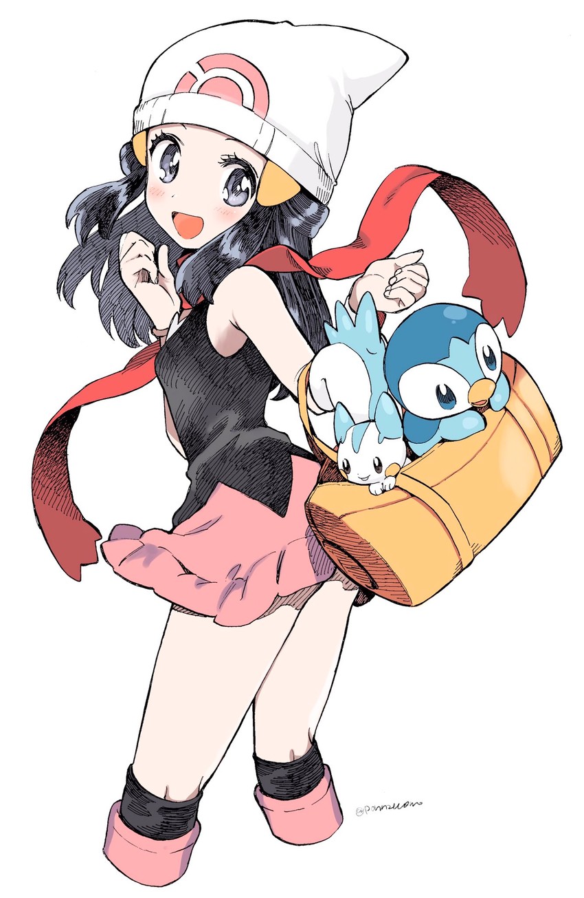 dawn, piplup, and pachirisu (pokemon and 1 more) drawn by amezawa_koma
