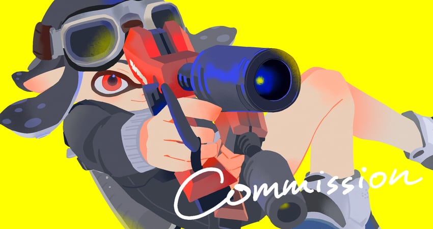 inkling player character and inkling boy (splatoon and 1 more) drawn by cobii_illu