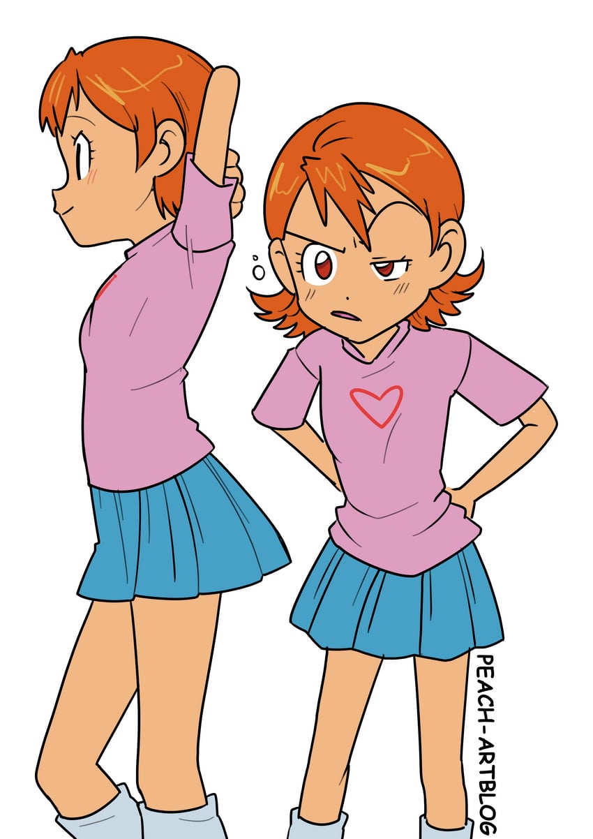 takenouchi sora (digimon and 1 more) drawn by peach-artblog