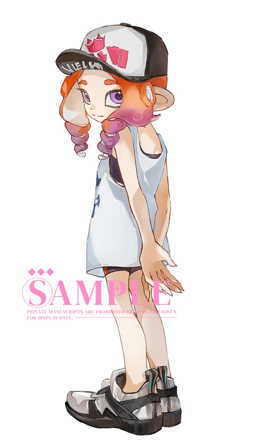 octoling player character and octoling girl (splatoon and 1 more) drawn by zeqwq