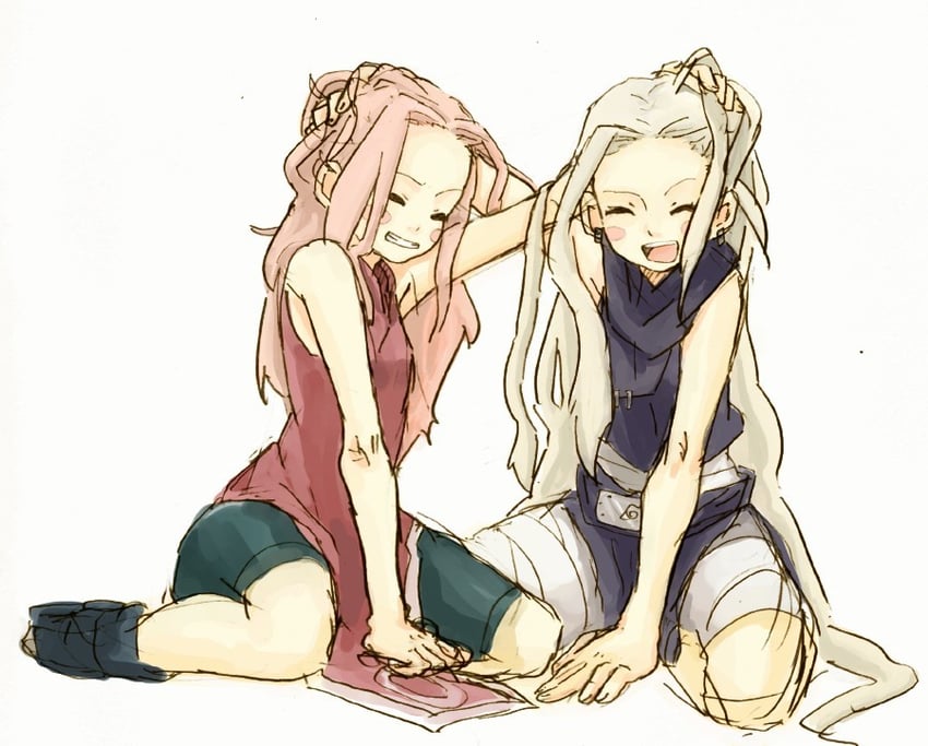 haruno sakura and yamanaka ino (naruto) drawn by eno_(8-23)