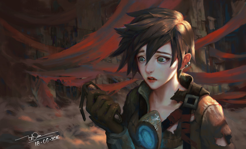 tracer (overwatch and 1 more) drawn by dao_trong_le