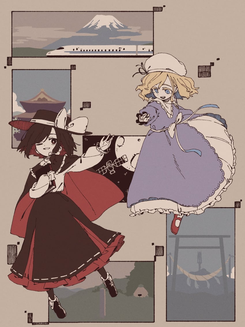 usami renko and maribel hearn (touhou) drawn by nama_udon