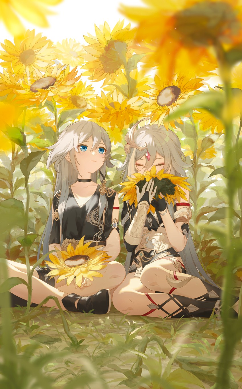 fu hua and herrscher of sentience (honkai and 1 more) drawn by rafaelaaa