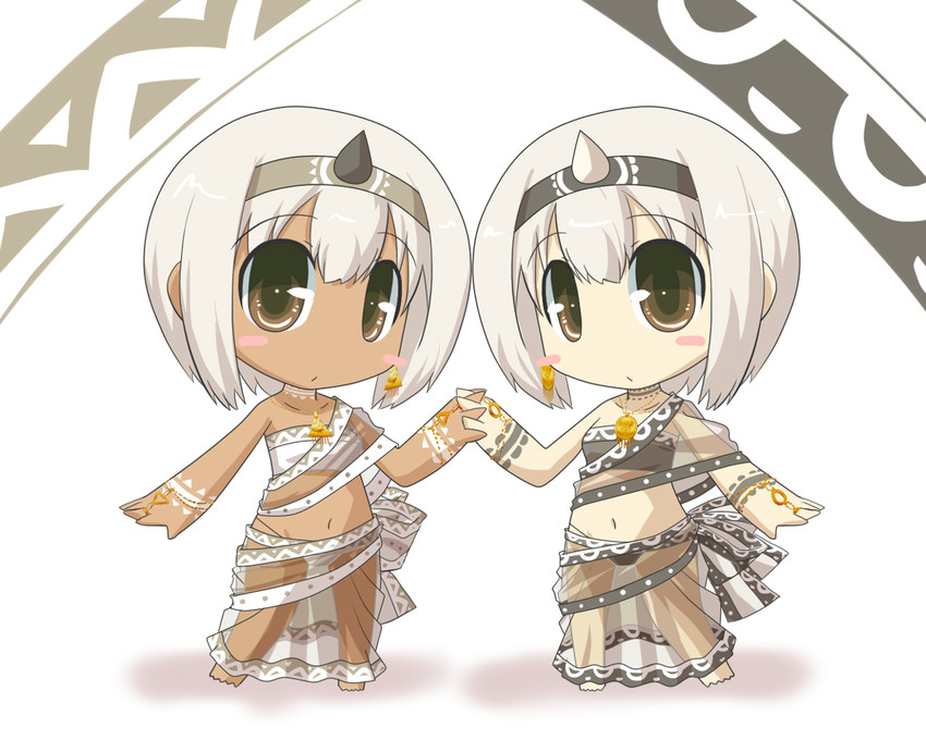 uruuru and saraana (utawarerumono and 1 more) drawn by goma_(gomasamune)