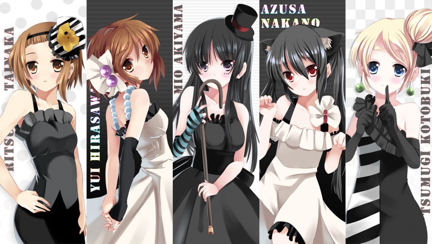 akiyama mio, nakano azusa, hirasawa yui, tainaka ritsu, and kotobuki tsumugi (k-on!) drawn by xephonia