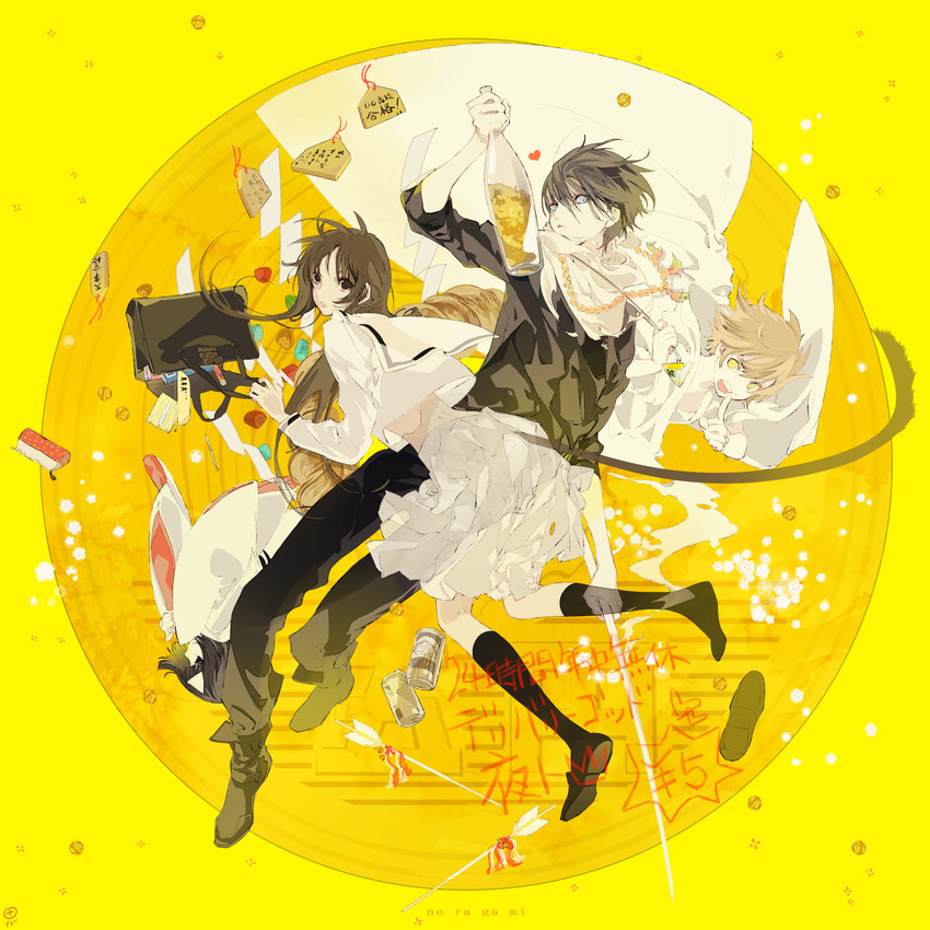 yato, iki hiyori, and yukine (noragami) drawn by molatoliamu