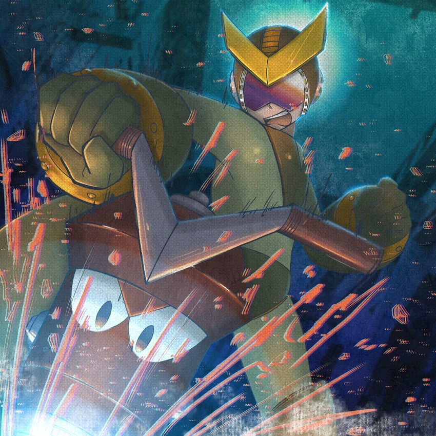 quint (mega man and 1 more) drawn by 801jhon