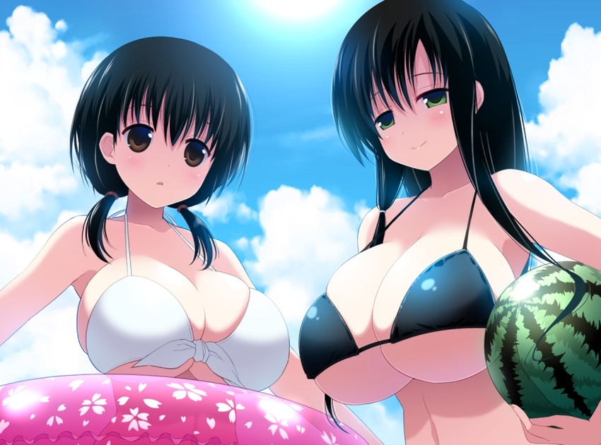 iwato kasumi and jindai komaki (saki) drawn by hyuuga_takashi