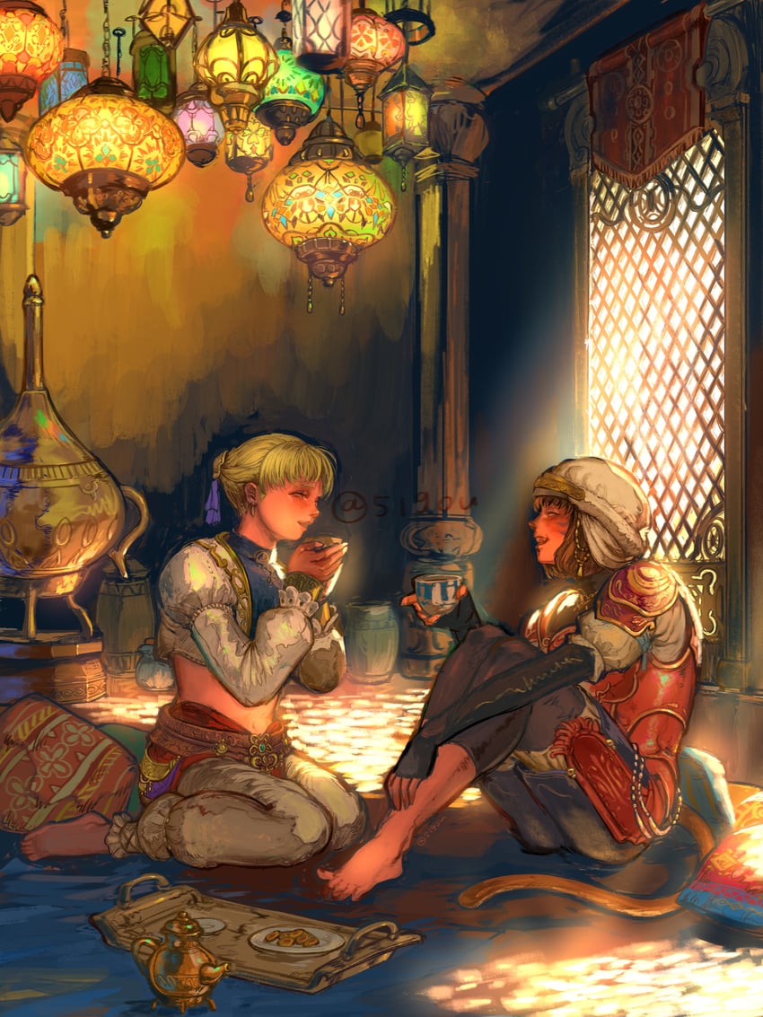 afumau and mihli aliapoh (final fantasy and 1 more) drawn by 51gou