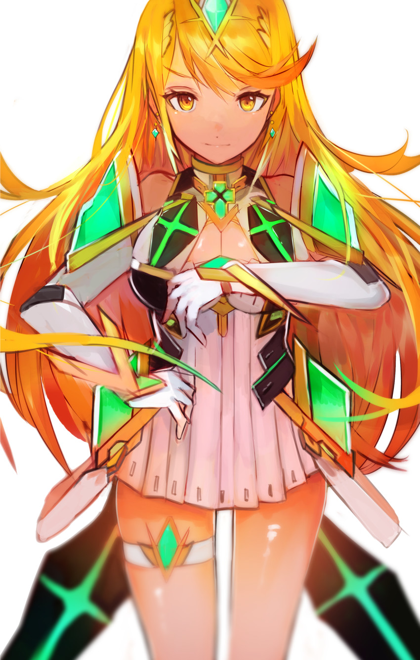 mythra (xenoblade chronicles and 1 more) drawn by tarbo_(exxxpiation)